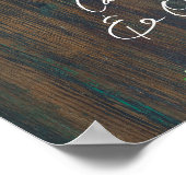 17 Tabelle Rustikales Holz Gypsophila FOTO SITZUNG Poster (Ecke)