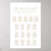 17 Tabellen Unsere Lieblingssitzkarte Poster (Vorne)