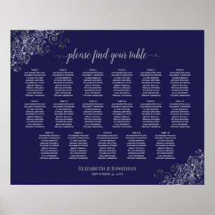 17 Tafelsilber auf der Seekarte für die Hochzeit i Poster