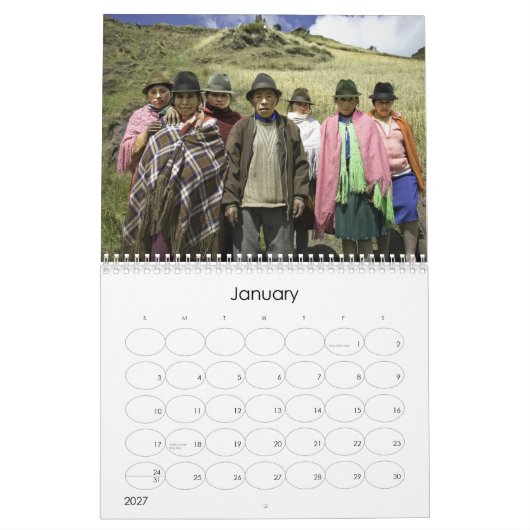 17 Tage in Ecuador Kalender (Jan 2027)