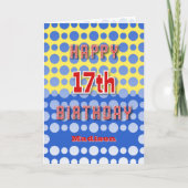 17 th Birthday add name circles pattern Karte (Vorderseite)