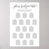 17 Tische 130-150 Gäste Vertikale Sitzkarte Poster (Vorne)