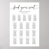 17 Tische finden Ihre Sitzkarte Poster (Vorne)