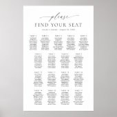 17 Tische Finden Sie Ihre Sitzplakette Poster (Vorne)
