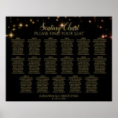 17 Tischschimmernde Glitzern Hochzeitssattel Poster (Vorne)