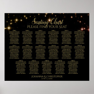 17 Tischschimmernde Glitzern Hochzeitssattel Poster