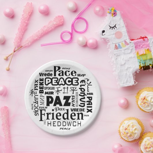 17-Zoll-Schreibtischsprachen Pappteller (Party)