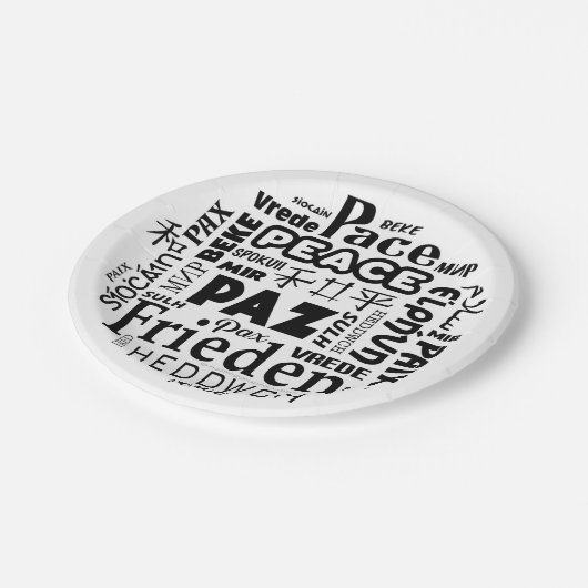 17-Zoll-Schreibtischsprachen Pappteller (Schrägansicht)