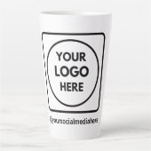 17oz Custom Logo Tall Latte No Min Promo mug Milchtasse (Vorderseite)