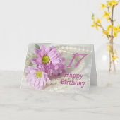 17th Birthday card with daisies Karte (Gelbe Blume)