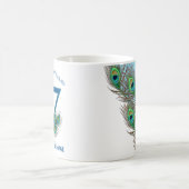 17th Birthday Or Anniversary Peacock Feather Kaffeetasse (Mittel)