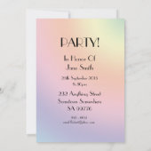 17th Birthday party sign board invitation Einladung (Rückseite)