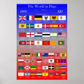 1800 AD Flaggen der Welt Poster (Vorne)