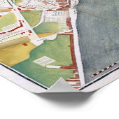 1800 Bordeaux, Frankreich City Plan Poster (Ecke)