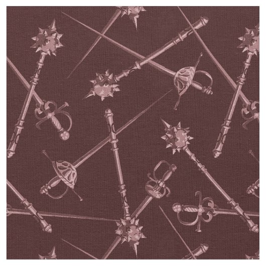 1800-er-Melee-Waffen, Burgund Stoff (Nahaufnahme)