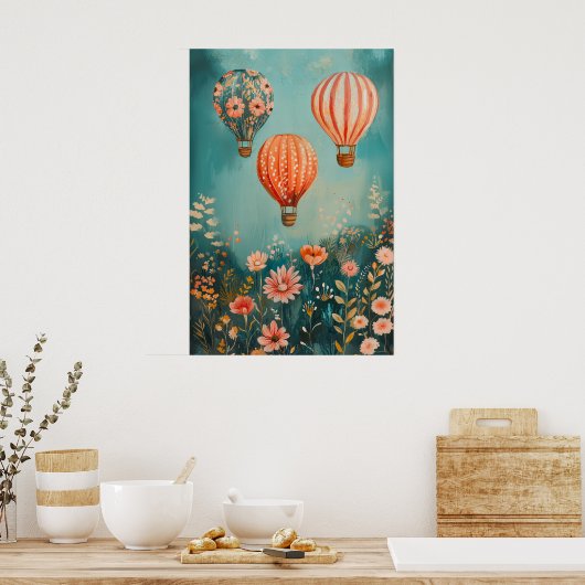 1800 Heißluftballons Poster (Küche)