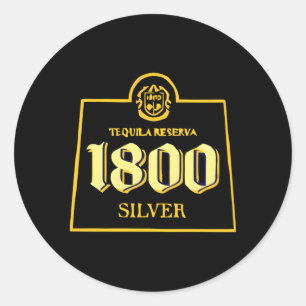 1800 Tequilas entspannt Runder Aufkleber