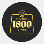 1800 Tequilas entspannt Runder Aufkleber (Vorderseite)