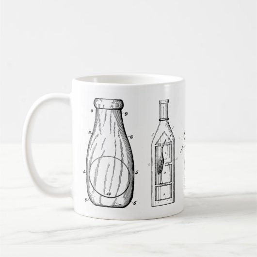 1800s antike Flaschen-Kaffee-Tasse Kaffeetasse (Links)