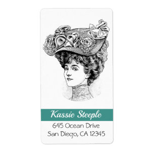 1800s Art Woman In Floral Hat 2