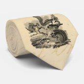 1800s Vintage Eichhörnchen-Illustration - Krawatte (Gerollt)