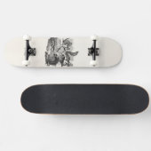 1800s Vintage Eichhörnchen-Illustration - Skateboard (Horizontal)