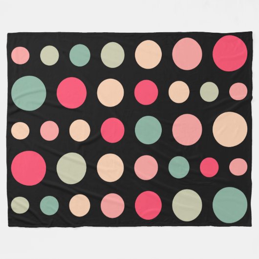 180115 - Farben 01 - auf Schwarz Fleecedecke (Vorderseite (Horizontal))