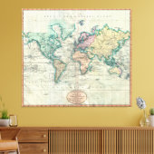 1801 Kartografie der Welt über die Schmetterlingsp Leinwanddruck (Insitu (Wohnzimmer))