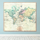 1801 Kartografie der Welt über die Schmetterlingsp Leinwanddruck (Insitu (Holzboden))