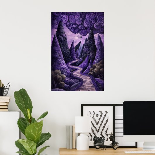 1802 Cosmic Surrealist Dreamscape Poster (Heimbüro)