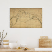 1802 Karte von Ost-Russland, Alaska und Bering Str Poster (Küche)