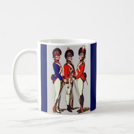 1803 Londoner Freiwilligensoldaten drucken Kaffeetasse (Links)
