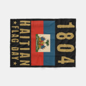 1804 Haitianischer Flaggentag Haitianischer Pride Fleecedecke (Vorderseite (Horizontal))