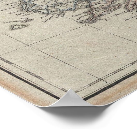 1804 Karte Irlands Poster (Ecke)