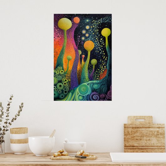 1805 Cosmic Surrealist Dreamscape Poster (Küche)
