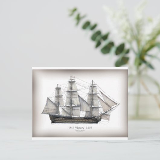 1805 Siegesschiff Postkarte (Stehend Vorderseite)