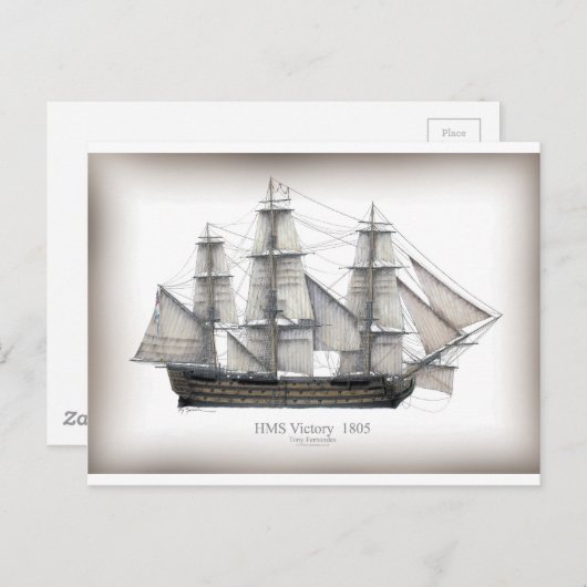 1805 Siegesschiff Postkarte (Vorne/Hinten)