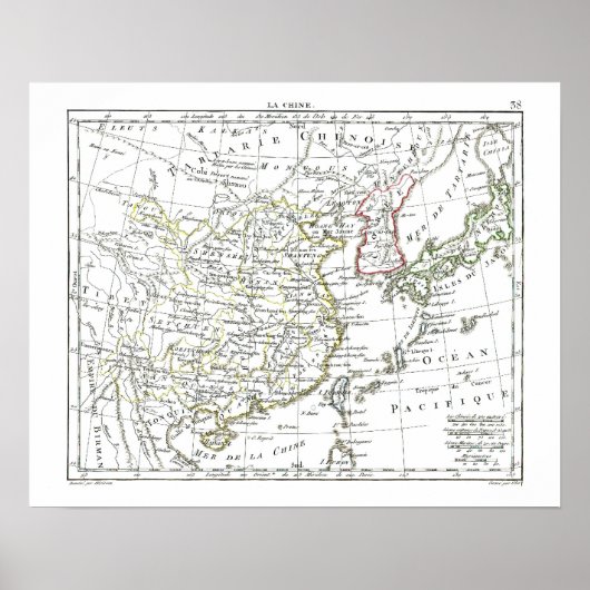 1806 Karte - La Chine Poster (Vorne)