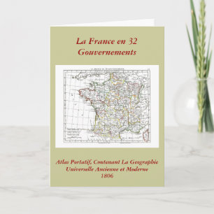 1806 Karte - La France en 32 Gouvernements