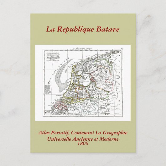 1806 Karte - La Republique Batave (Vorderseite)