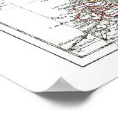 1806 Karte - La Republique Batave Poster (Ecke)