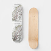 1806 Karte - La Suede at le Danemarck Skateboard (Vorderseite)