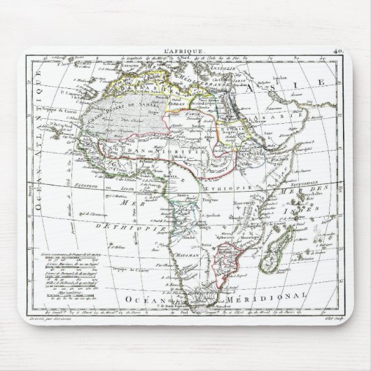 1806 Karte - L'Afrique Mousepad (Vorne)