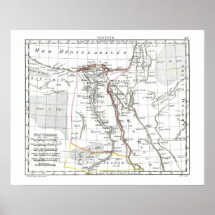 1806 Karte - L'Ägypte Poster