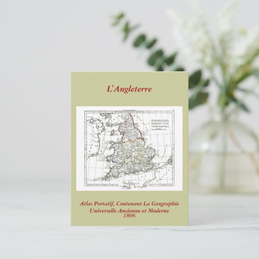 1806 Karte - L'Angleterre (Stehend Vorderseite)