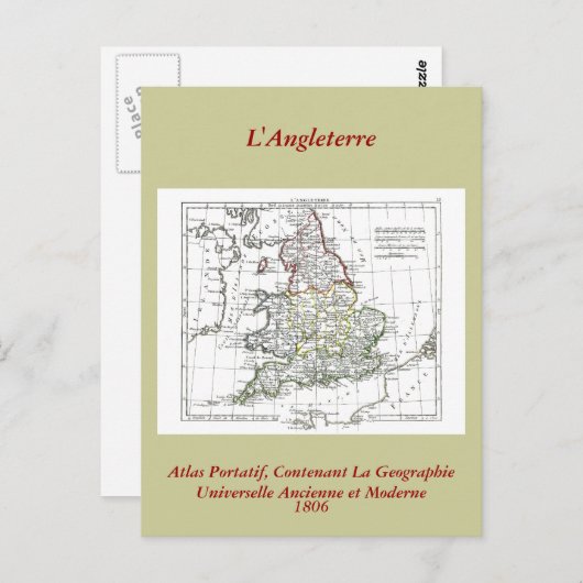 1806 Karte - L'Angleterre (Vorne/Hinten)