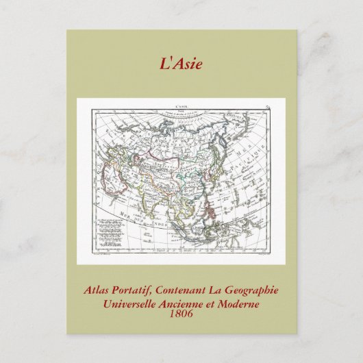 1806 Karte - L'Asie (Vorderseite)