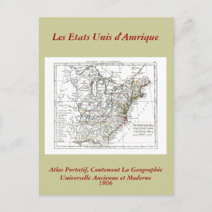 1806 Karte - Les Etats Unis d'Amrique