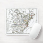 1806 Karte - Les Etats Unis d'Amrique Mousepad (Mit Mouse)