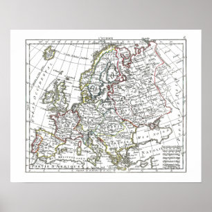 1806 Karte - L'Europe Poster